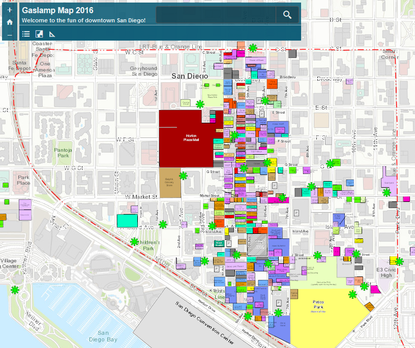 Find Your Way Around At The Esriuc With The San Diego Gaslamp Map